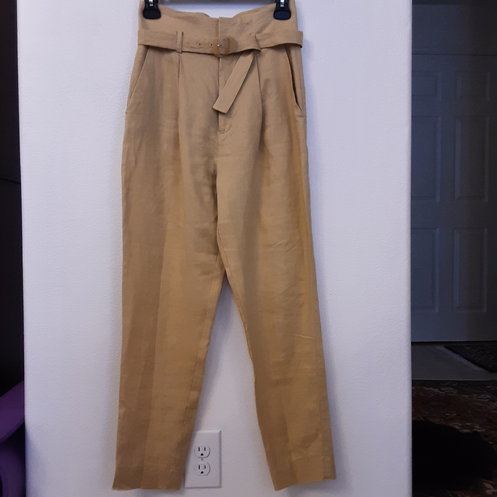 Mango 100% Linen Trousers